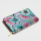 PORTAFOGLIO DONNA GRANDE CON CERNIERA INTEGRALE ZIP-AROUND FIORI