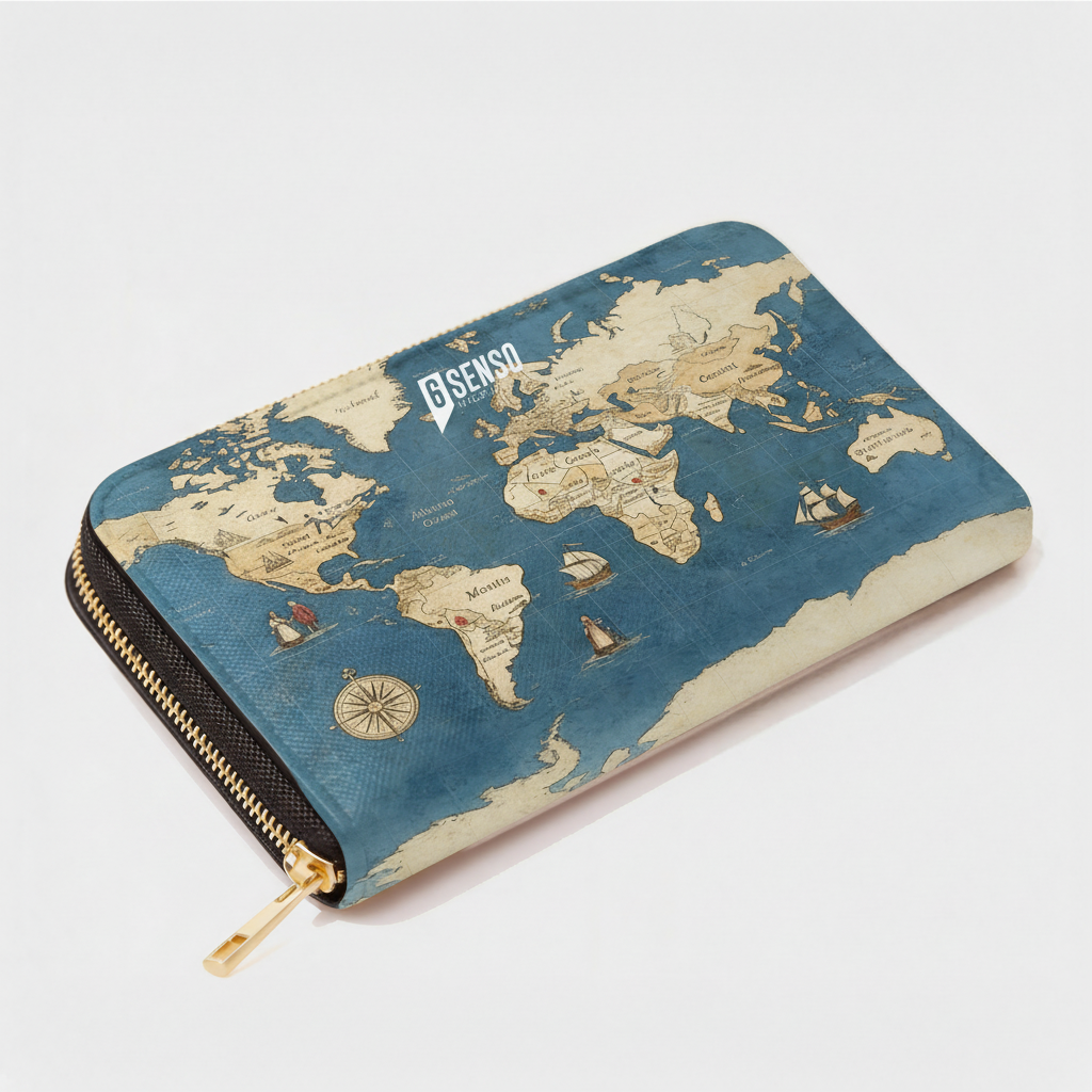 PORTAFOGLIO DONNA GRANDE CON CERNIERA INTEGRALE ZIP-AROUND MOON